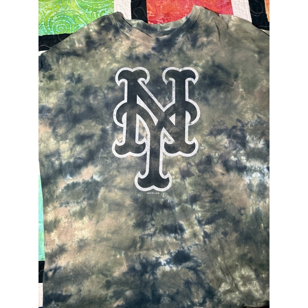 Liquid Blue MLB New York Mets Camo Mens XXL 2XL T-Shirt NY Baseball